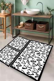 Mijölnir Juego de alfombrillas de baño Small Heart Multicolor